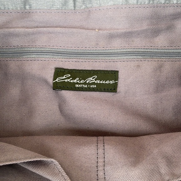 Eddie Bauer Puffer and Wool Tote Bag Travel Overnight Quilted - Picture 3 of 6